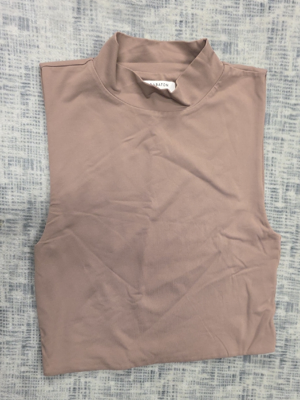 Aritzia - Babaton Sleeveless Mock Neck Tank in Dusty Mauve